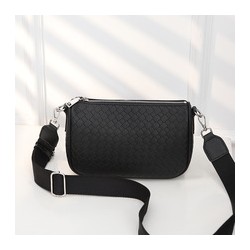 Large capacity wide strap shoulder bag